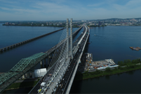 Samuel-De Champlain Bridge on its inauguration day