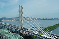 Samuel De Champlain Bridge on its inauguration day