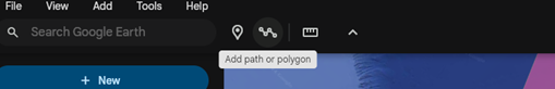 ‘Add path or polygon’ icon