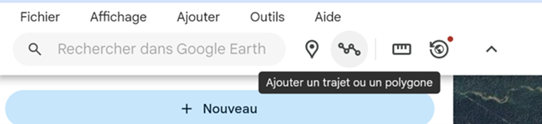 Icône Ajouter un chemin ou un polygone
